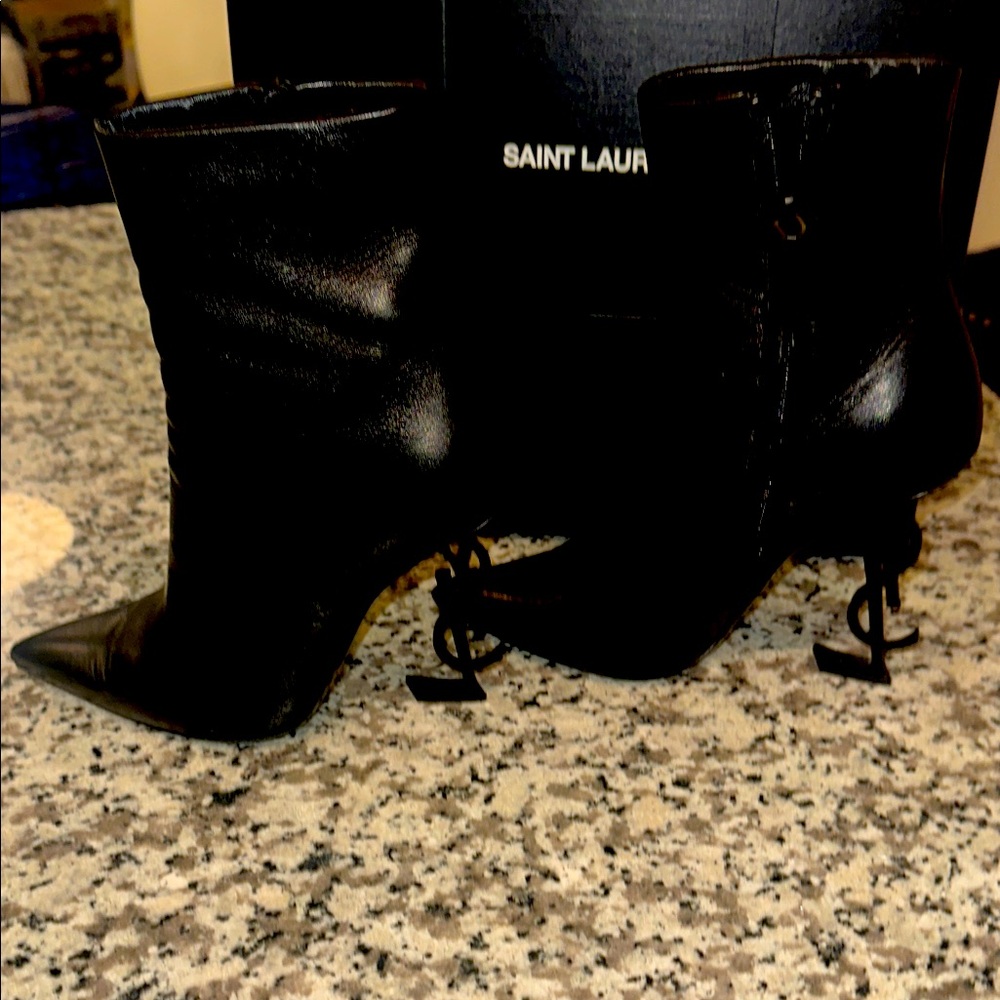 Saint Laurent Black Heeled Boots